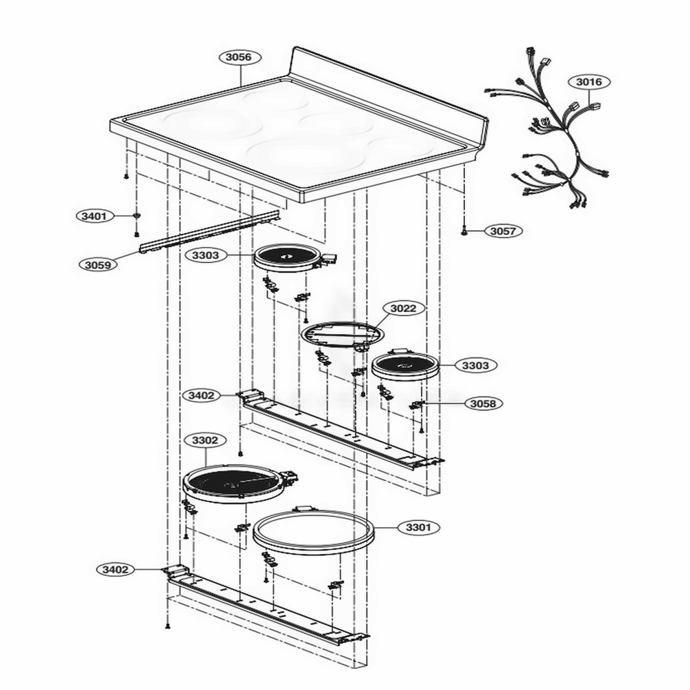 LG AGU70894520 Oven-Range Plate Assembly