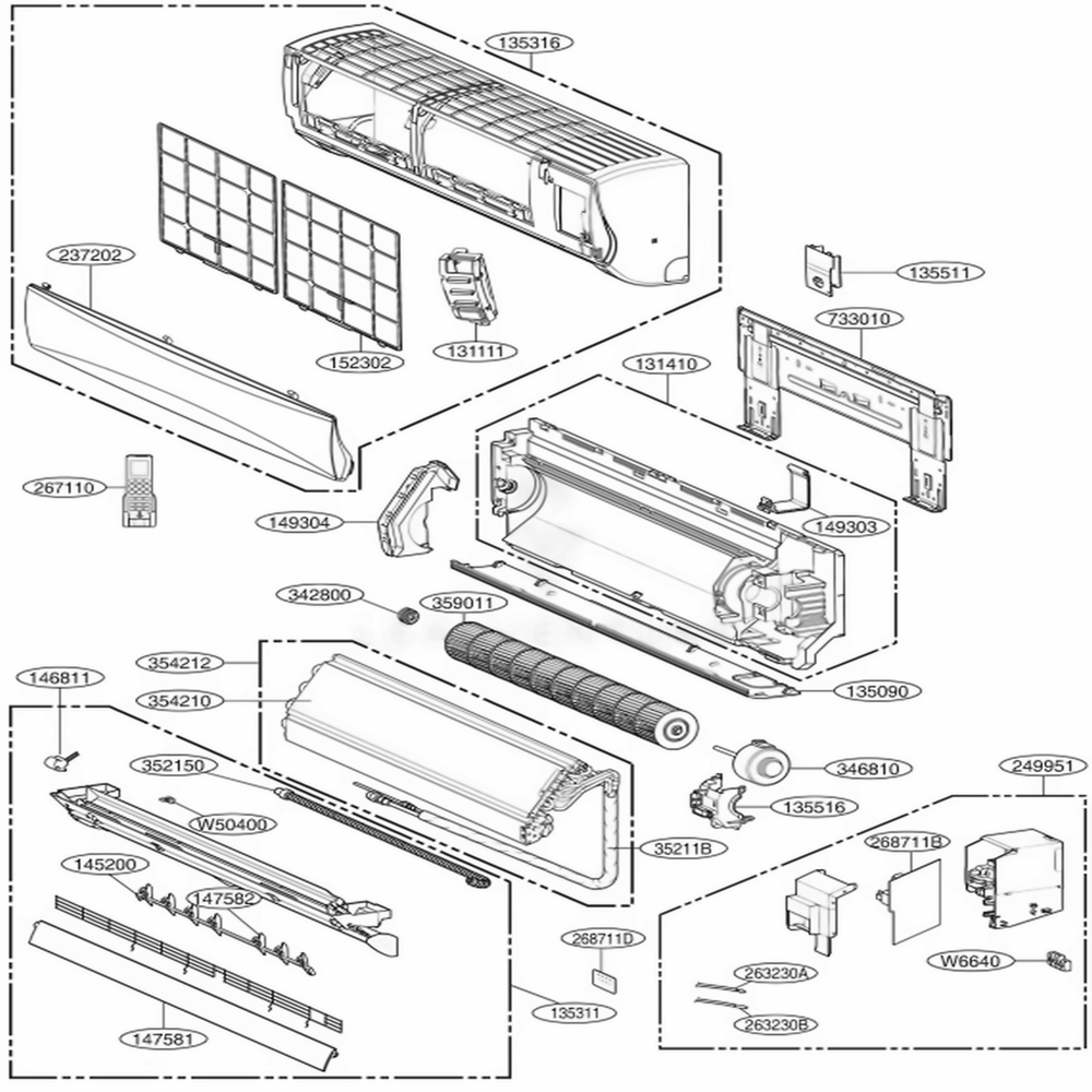 LG ADP72912103 Cross Flow Fan Assembly