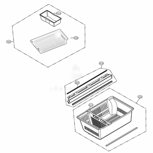 Plateau de réfrigérateur LG AJP73794505