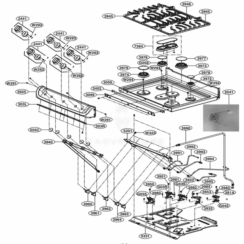 LG ADX74570403 Oven-Range Gasket Assembly