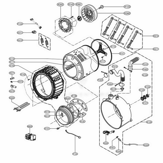 LG Washer Bellows - MAR62181901