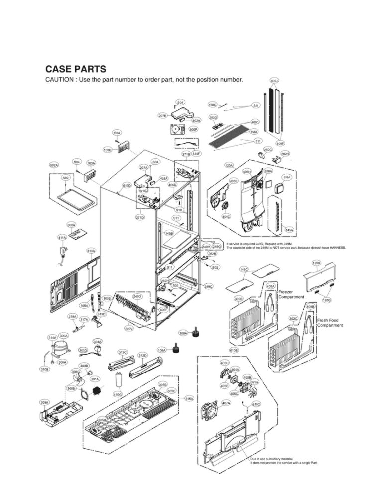 LG MCD62328908 Refrigerator Rail Connector