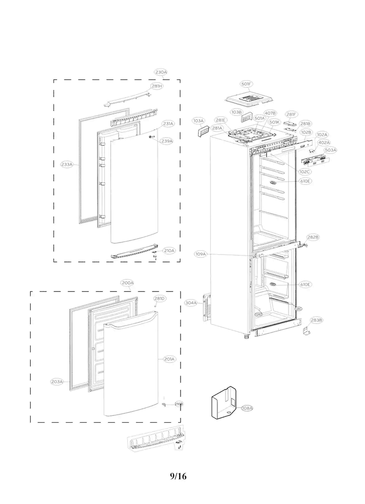 LG Refrigerator Electronic Control Board - EBR76347628