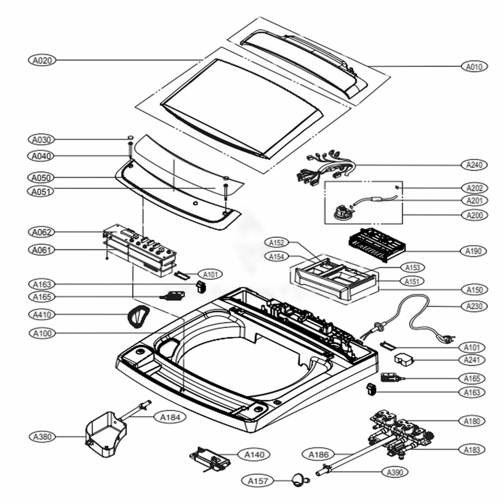 LG Washer Front Panel - MGC64363002
