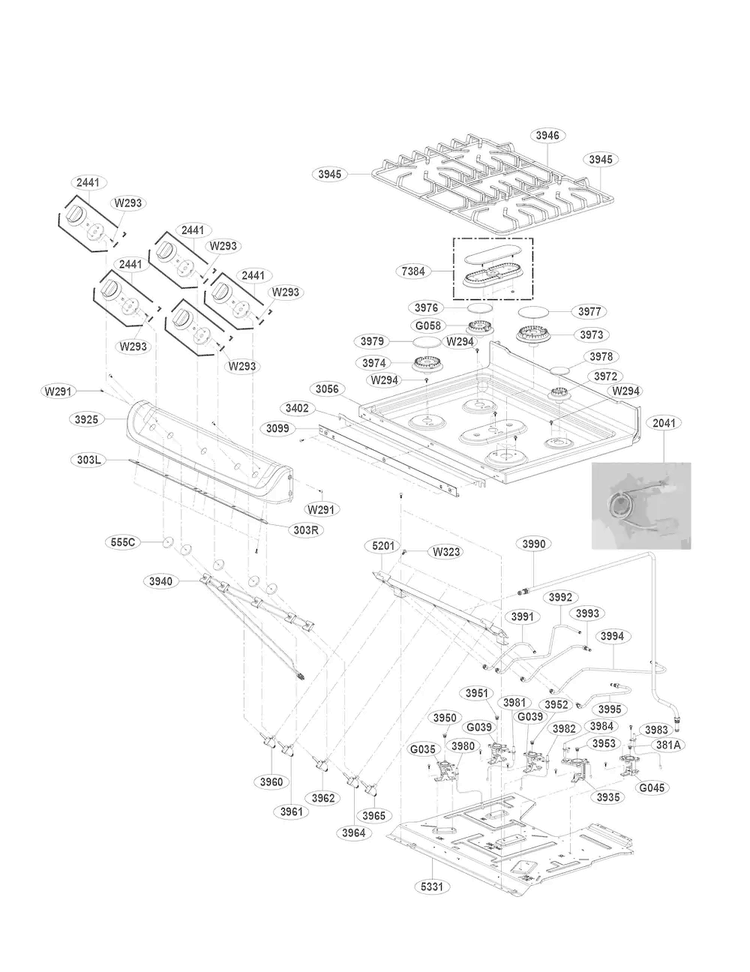  LG MGE63638801 Range Pipe