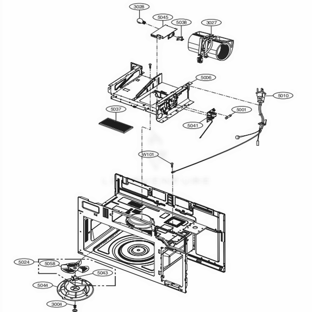 LG EAD62027832 Oven-Range Power Cord Assembly