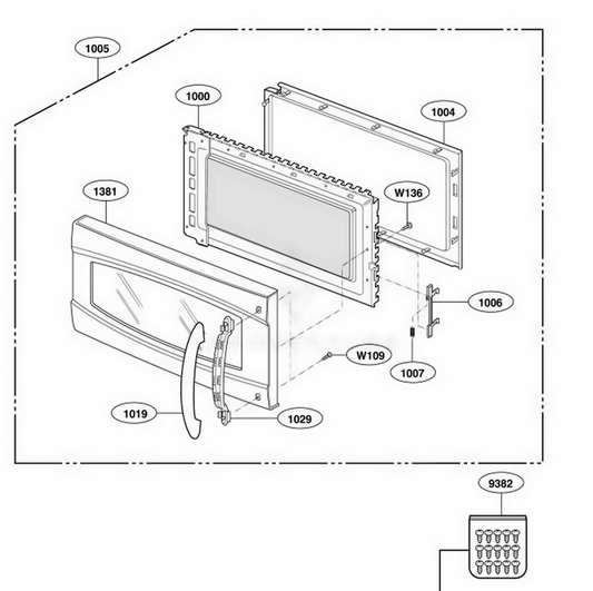 LG 3650W1A114B Oven-Range Door Handle