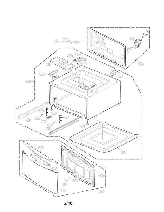 LG Washer Drawer Front Panel - ACQ87681105