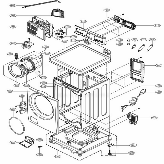 LG Washer Control Panel - AGL74115129