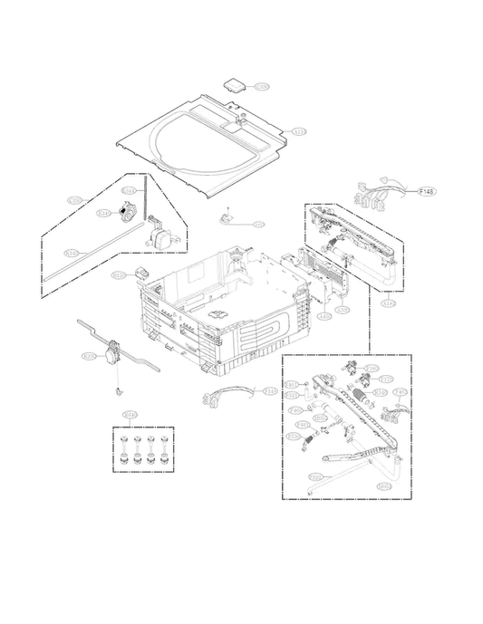 LG MEJ63165201 Washer Connector Hose