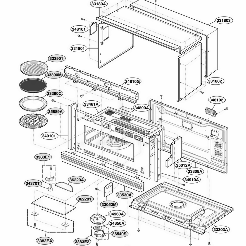 LG 4370W3T011A Turntable Shaft