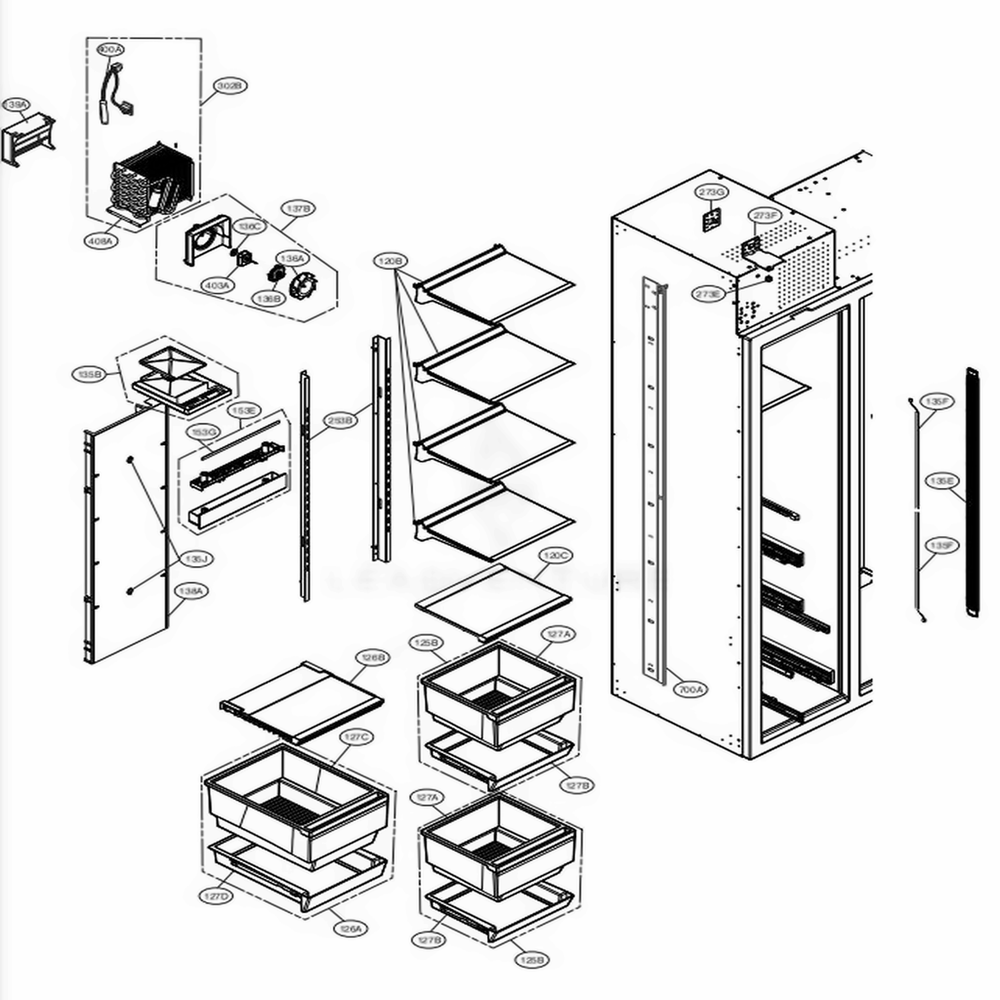 LG MAZ63009701 Refrigerator Hinge Bracket