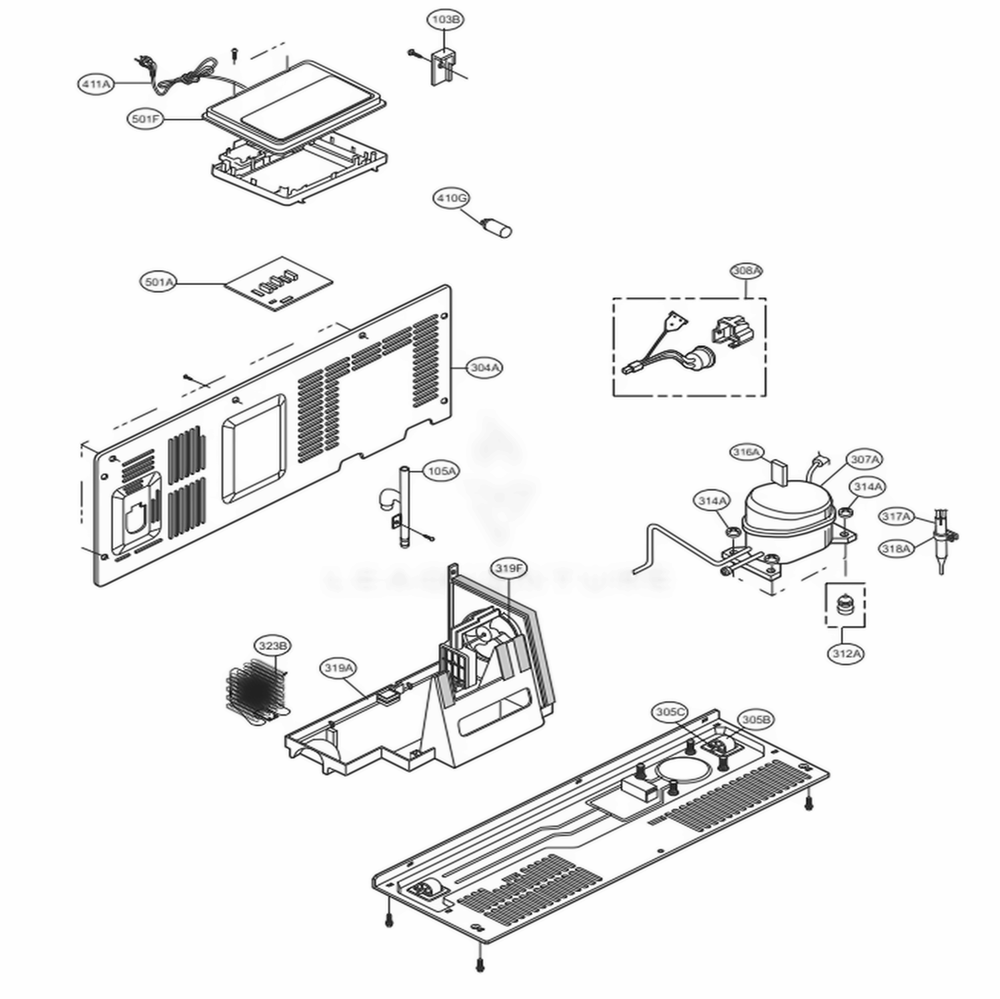 LG EBR87145168 Refrigerator Main Pcb Assembly