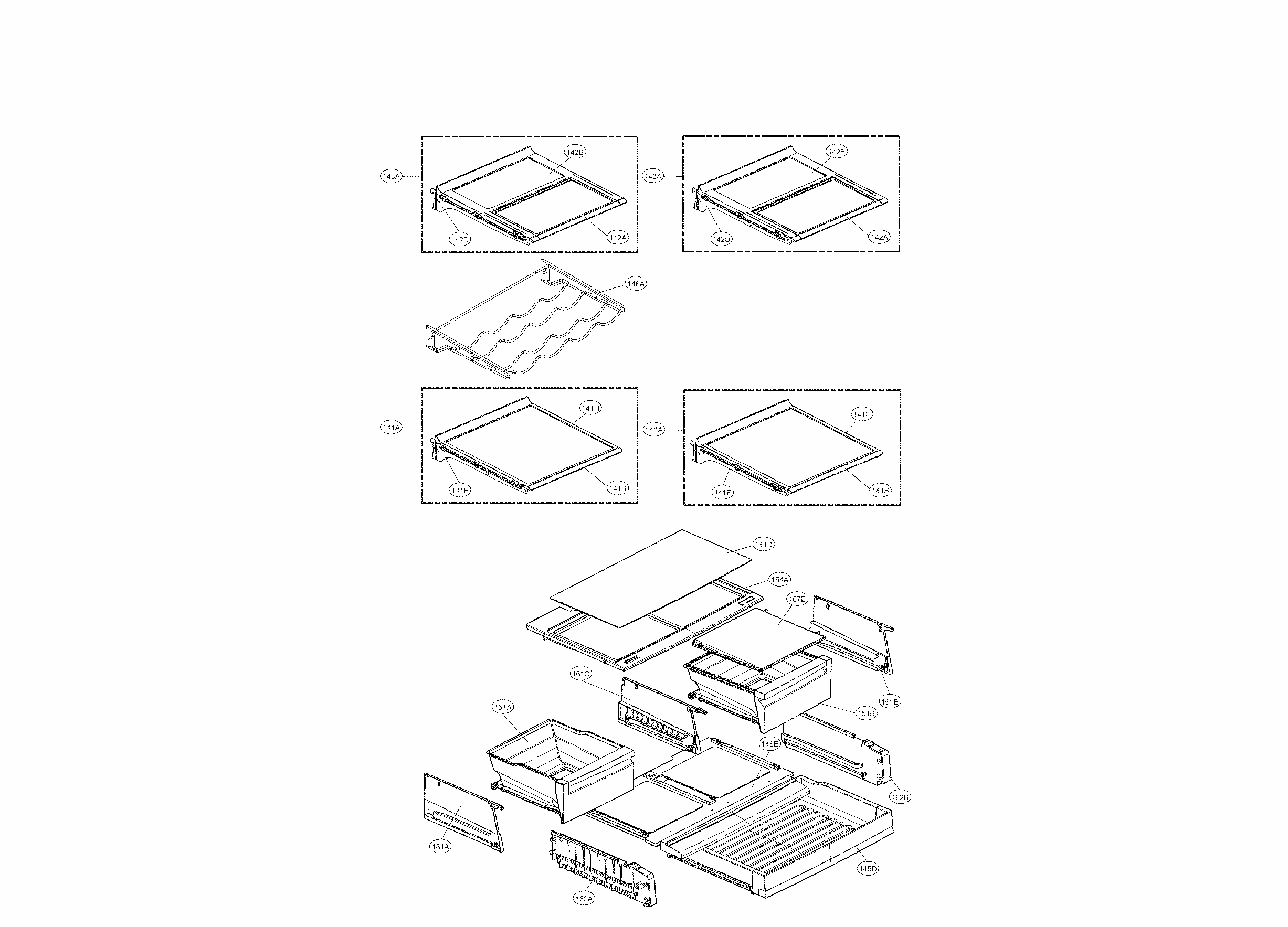 LG AEC73317503 Rail Guide Assembly