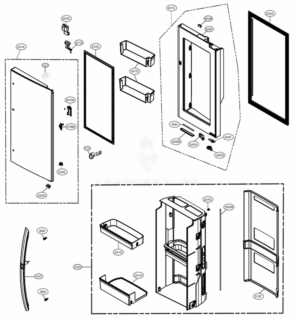 LG ADD74236315 Door Foam Assemblyrefrigerato