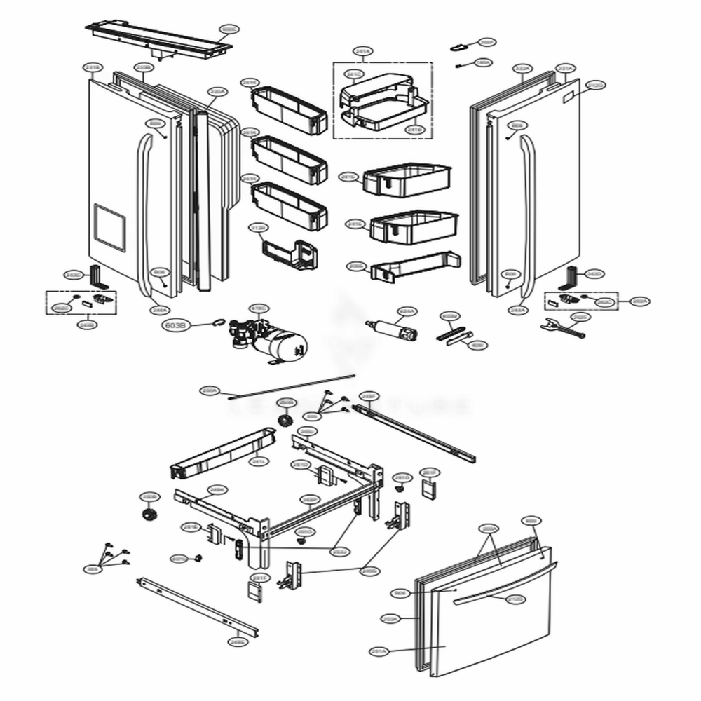 LG AGU75407904 Front Plate Assembly