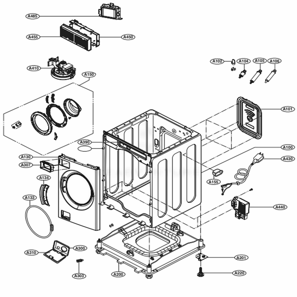 LG MCK69784904 Washer Cover, Protect