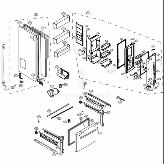 LG Refrigerator Door Stopper - MJB63449802