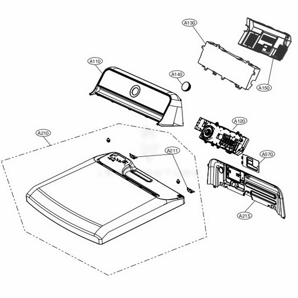 LG EBR80198624 Dryer Main Pcb Assembly