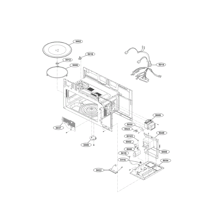  LG EAD62686201 Microwave Single Harness