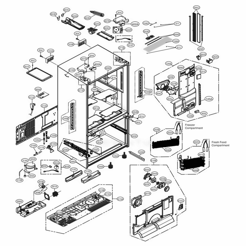 LG ADJ73252238 Multi Duct Assembly