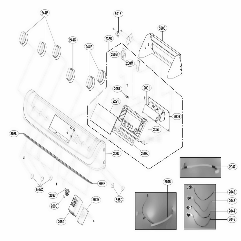 LG AEZ74533348 Range Knob Assembly