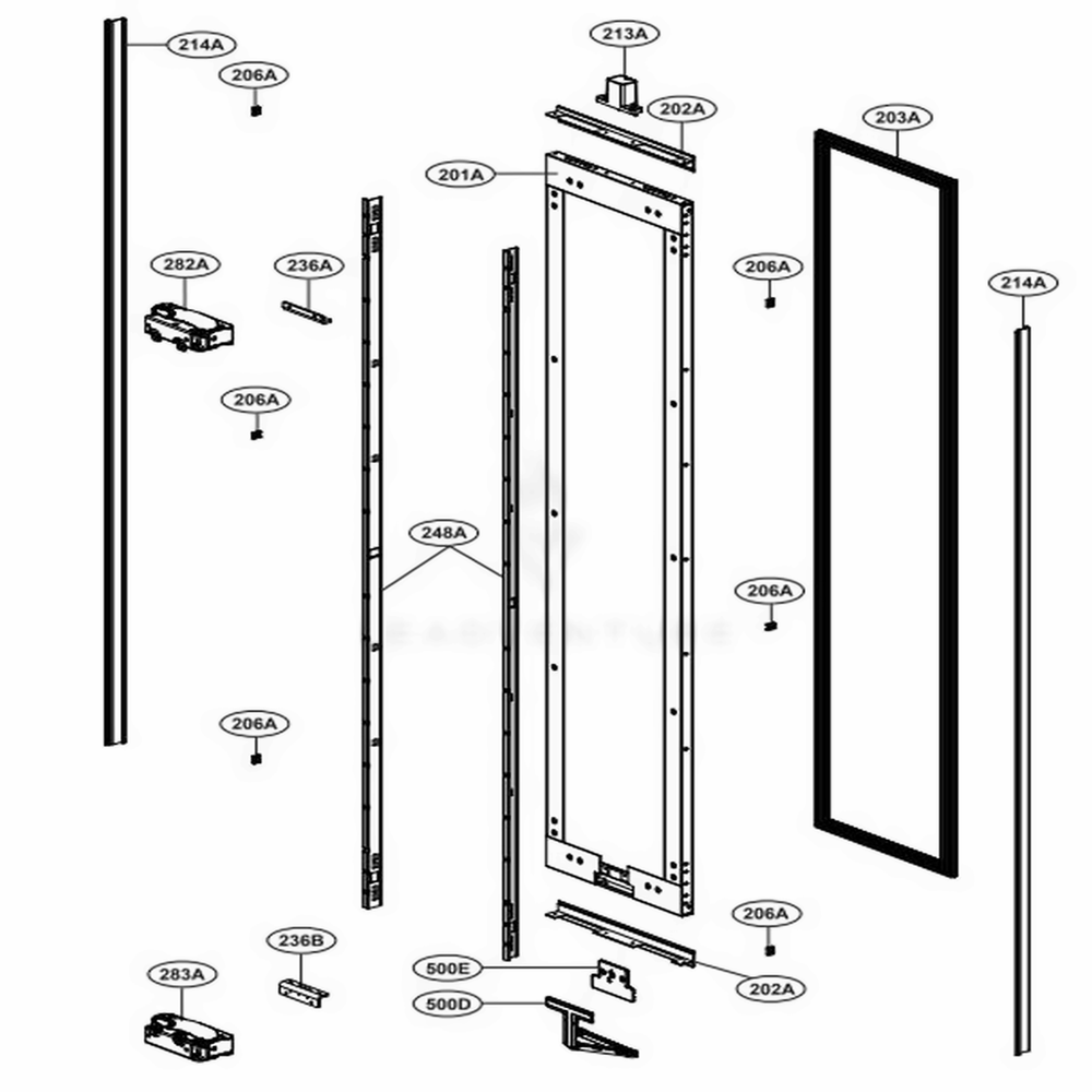 LG ADX73490606 Oven-Range Door Gasket Assembly