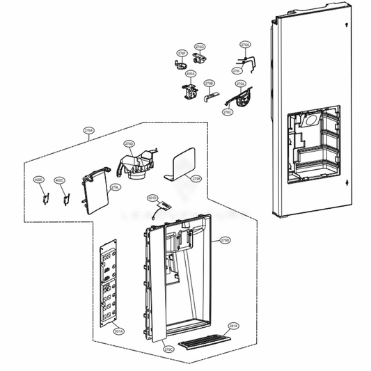 LG Refrigerator Display Cover - ACQ90319110