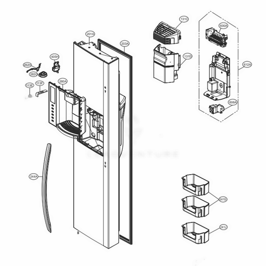 LG Refrigerator Door Foam - ADD76256103