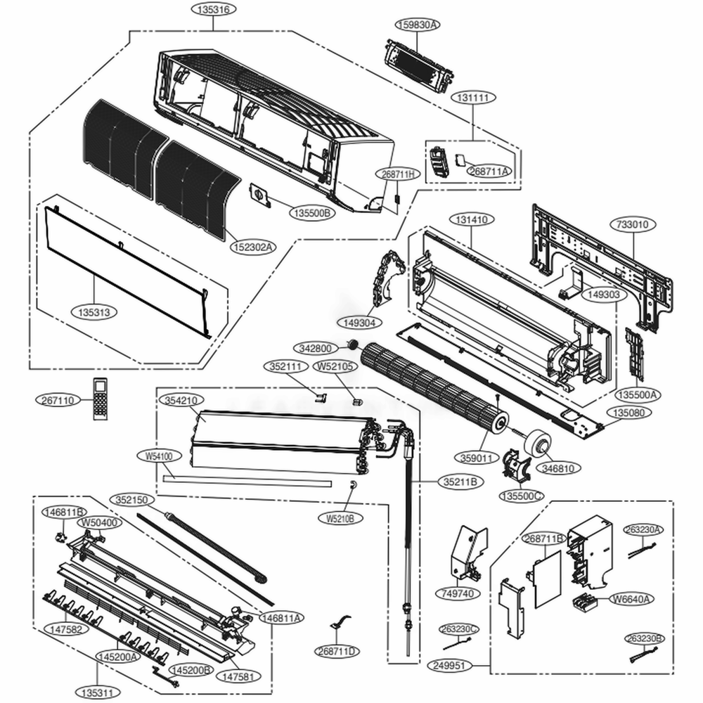 LG AJR73944708 tubing tube assembly