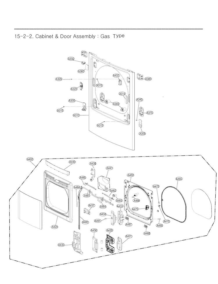 LG MBL65958101 Dryer Cover Cap