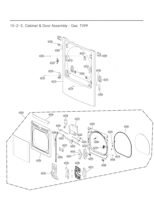 LG Dryer Cap Cover - MBL65958102