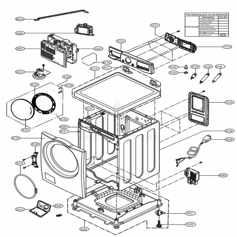 LG MDQ66500501 Washer Frame, Door(Inner)