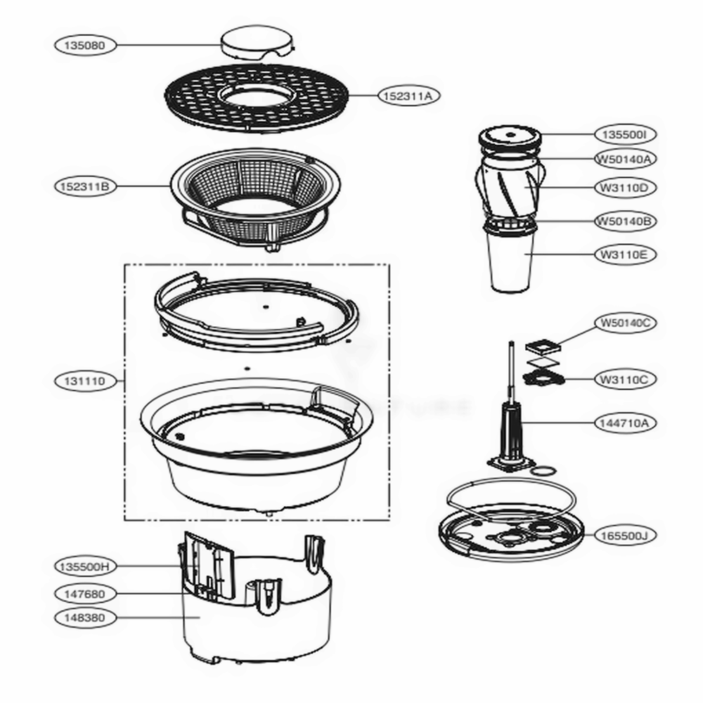 LG ADQ74593304 Water Filter Assembly