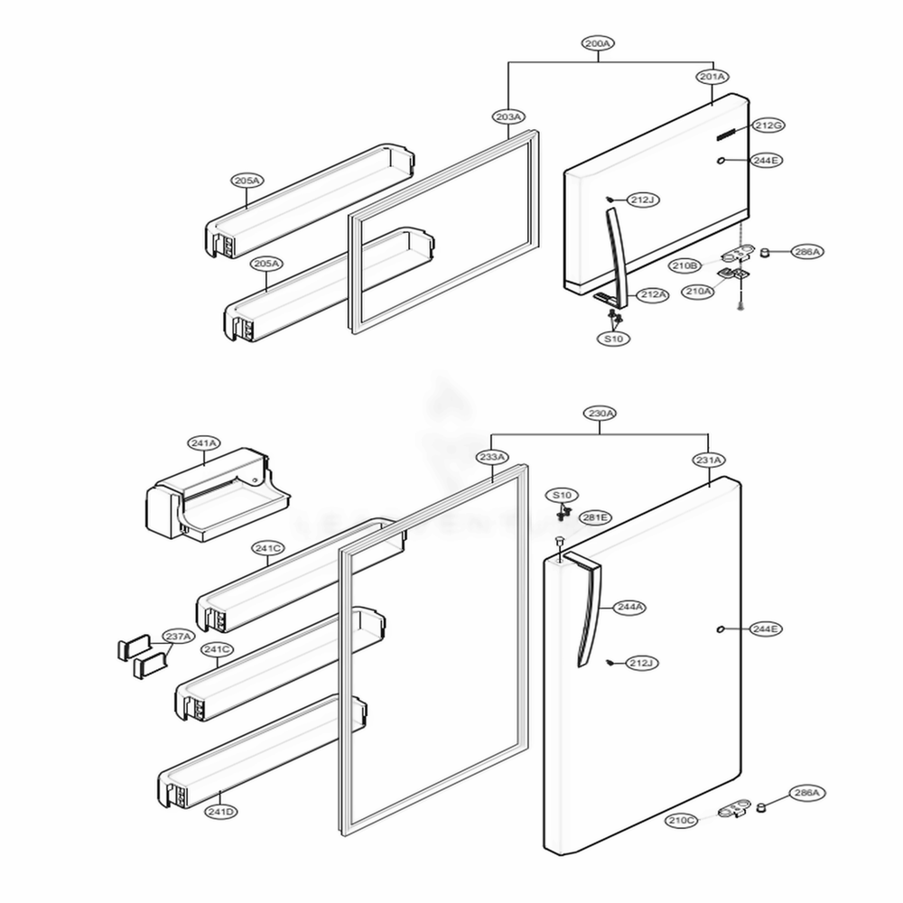  LG ADD73697313 Refrigerator Freezer Door Foam Assembly