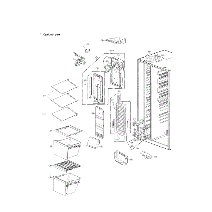 LG Refrigerator Evaporator - ADL73061031