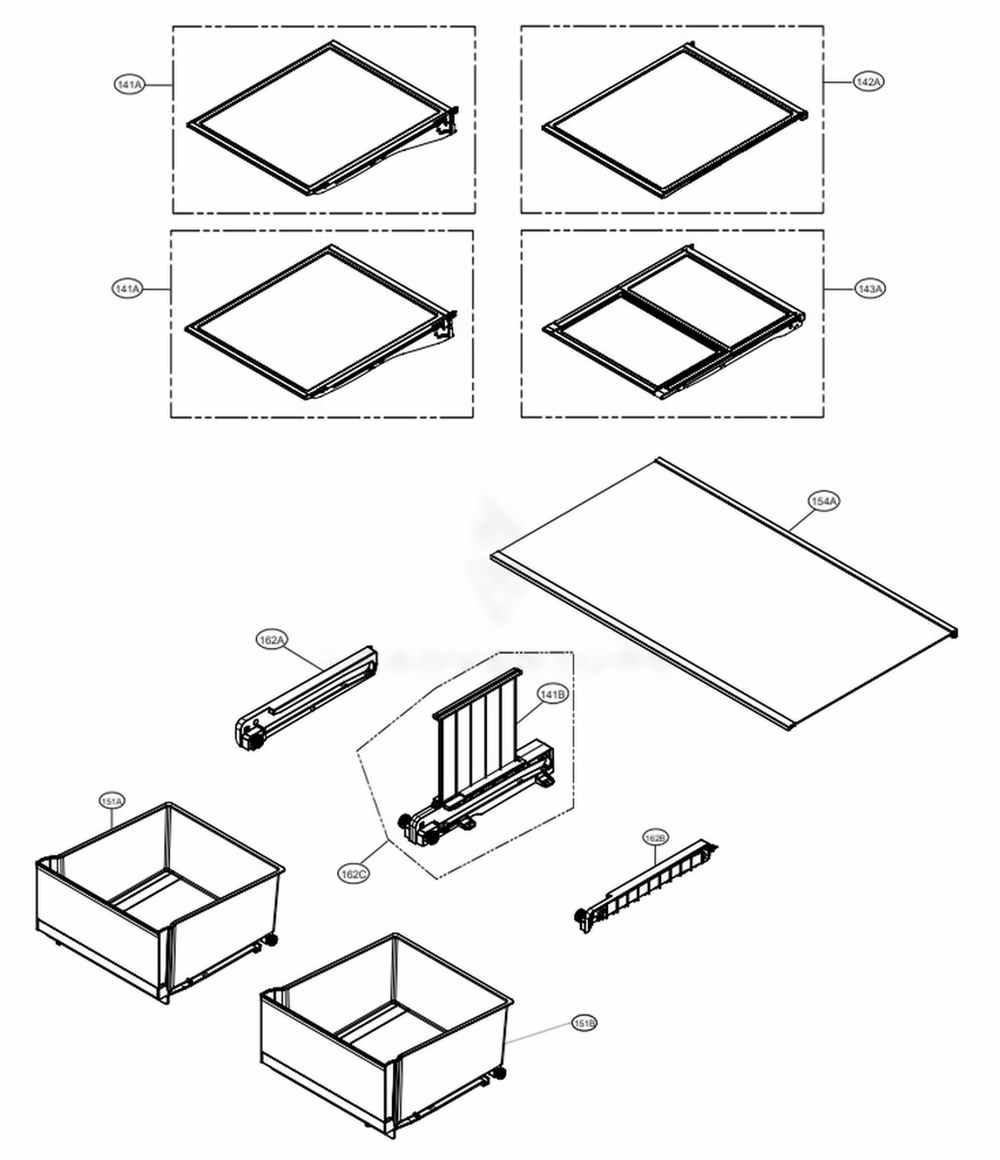 LG AEC75738404 Rail Guide Assembly