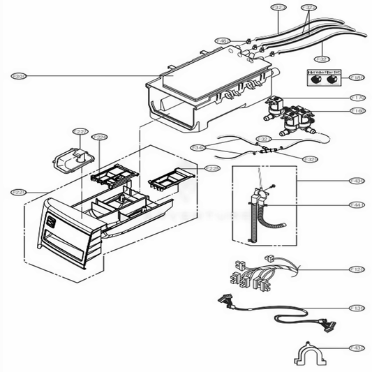 LG AGL74137302 Washer Drawer Panel