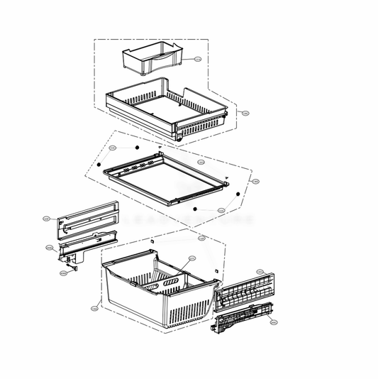 LG Refrigerator Drawer Tray - AJP73334619