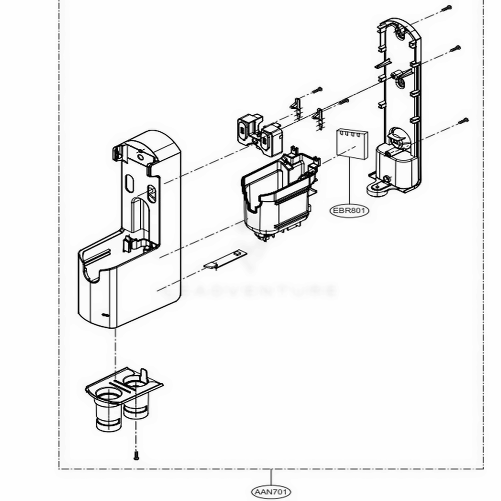 LG AAN30008502 Vacuum Cleaner Base Assembly, Body