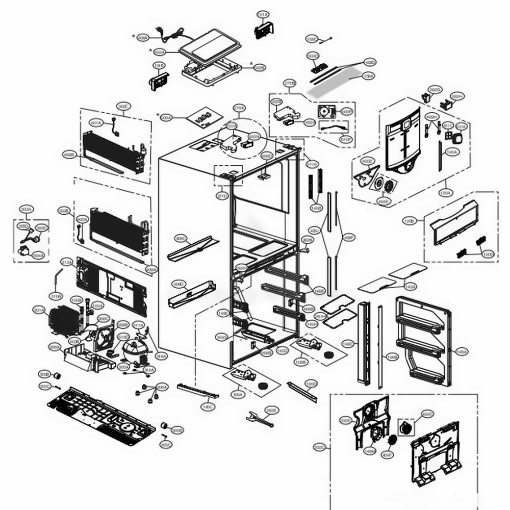 LG 3391JJ2013M Refrigerator Drain Tray Assembly