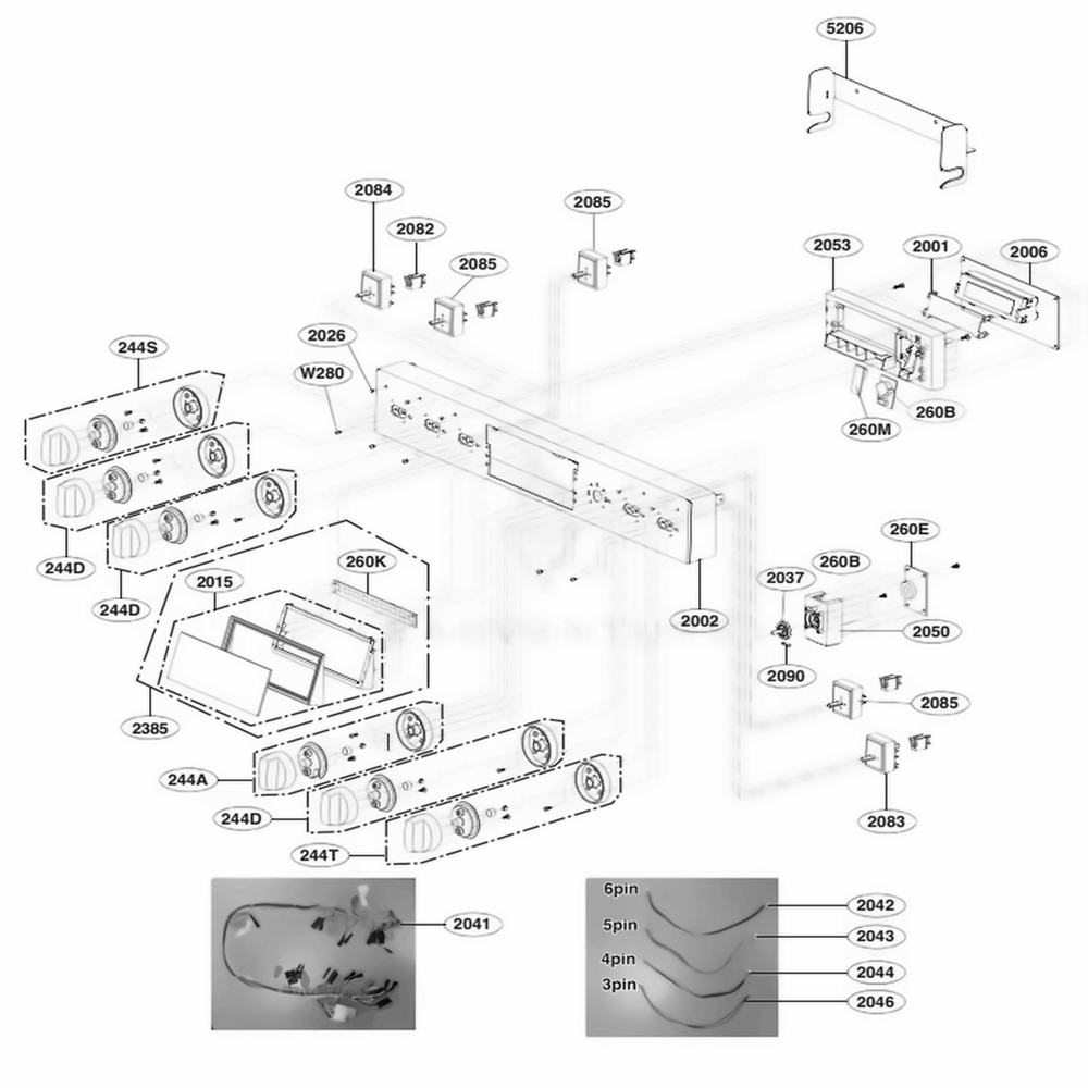 LG ACM74819004 Range Sub Controller Assembly