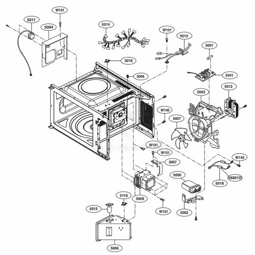 LG EAD62027808 Microwave Power Cord Assembly