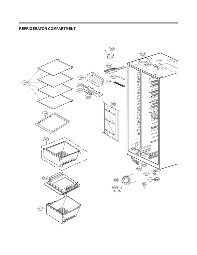 LG ADD76256104 Freezer Door Foam Assembly