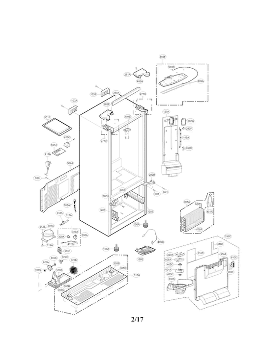 LG Refrigerator Display Case - ABQ74110424