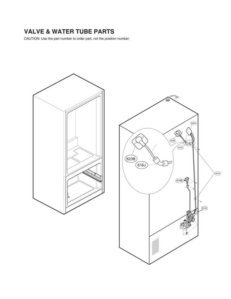 LG ACQ86664774 Refrigerator Hinge Cover Assembly