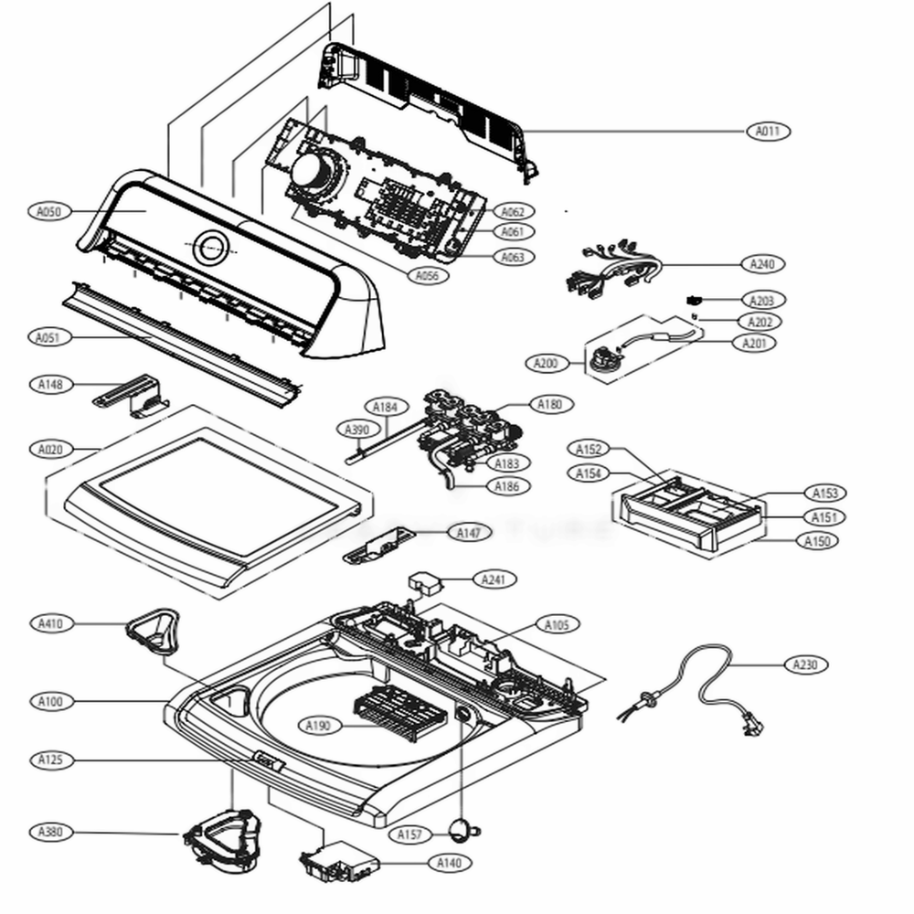 LG Washer Front Panel - AGL75452947