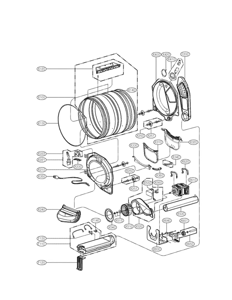  LG 4581EL2002L 4 Pack Roller Assembly