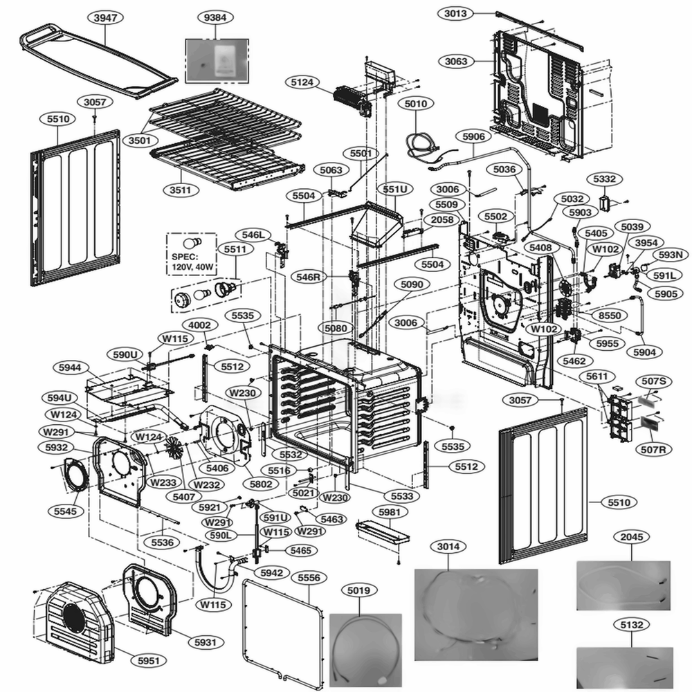 LG MHL63411408 Range Shelf