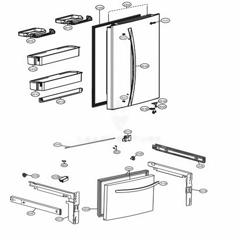 LG ADX75550605 Door Gasket Assembly